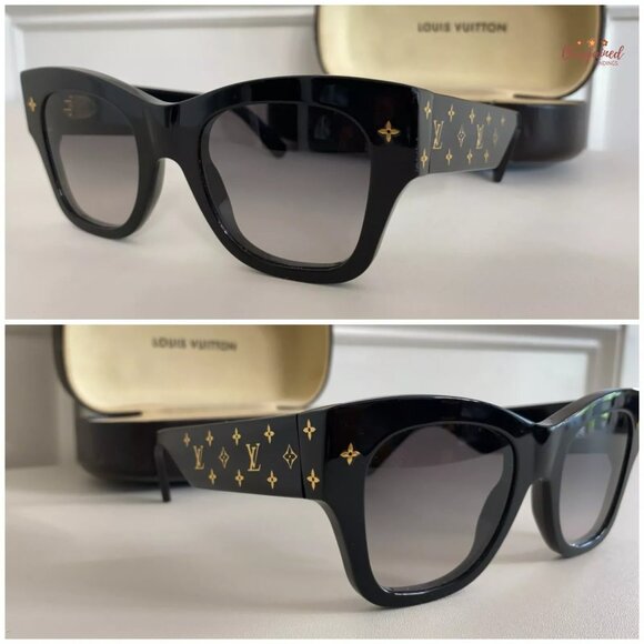 Authentic LOUIS VUITTON Black Acetate 2021 Rendez-Vous Square Sunglasses Z1562W - Picture 13 of 14